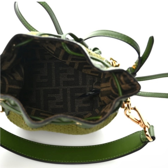 Authentic Fendi Green & Pink Mini Mon Tresor Bucket Bag! - Picture 4 of 9